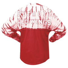 NHL Detroit Red Wings Spirit Jersey Unisex Crystal Half Dye Long Sleeve T-Shirt