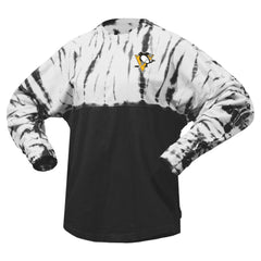 NHL Pittsburgh Penguins Spirit Jersey Unisex Crystal Half Dye Long Sleeve T-Shirt