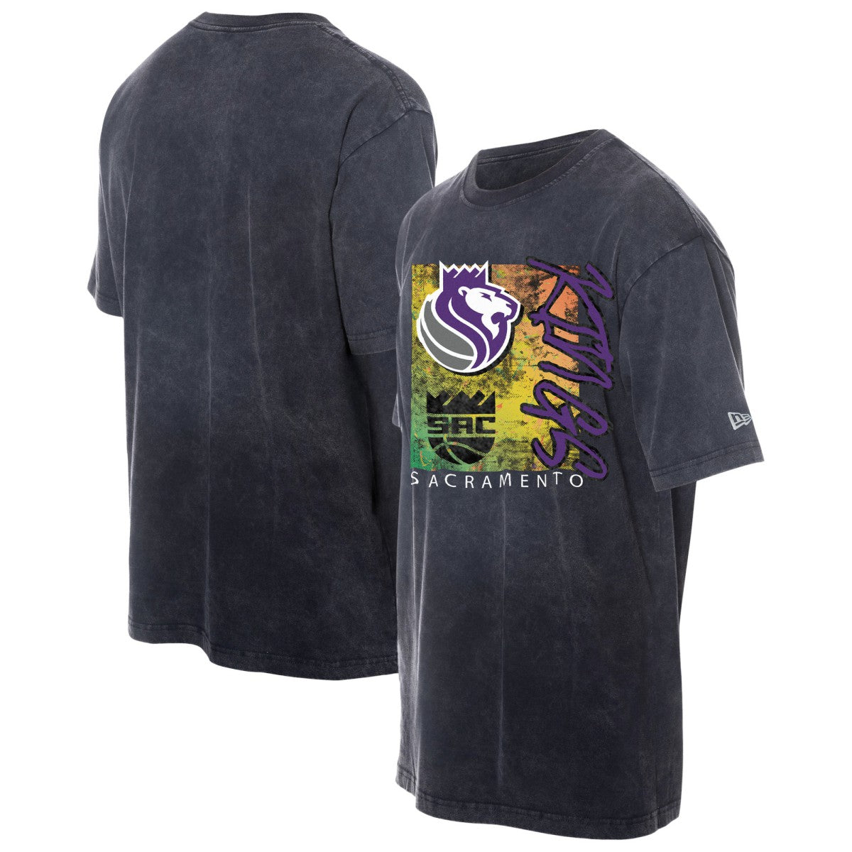 New Era Sacramento Kings Distressed Sport Classics Enzyme Washed T-Shirt