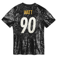 T.J. Watt  Women's Player Name & Number V-Neck Fashion Jersey - Pittsburgh Steelers Jerseys