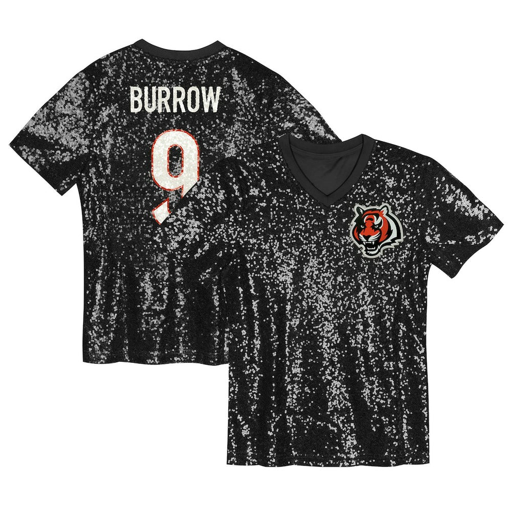 Joe Burrow  Women's Player Name & Number V-Neck Fashion Jersey - Cincinnati Bengals Jerseys