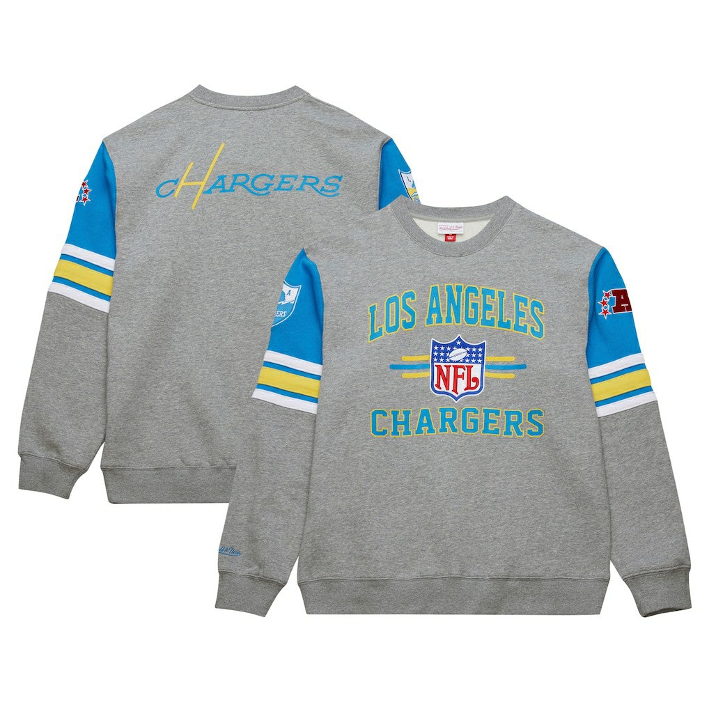 All Over 4.0 Vintage Logo Pullover Sweatshirt - Los Angeles Chargers Pullover