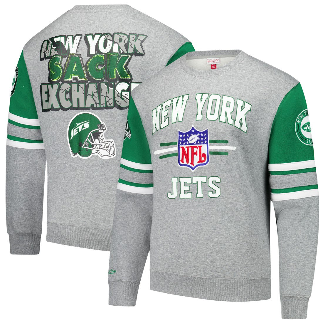 All Over 4.0 Vintage Logo Pullover Sweatshirt - New York Jets Pullover