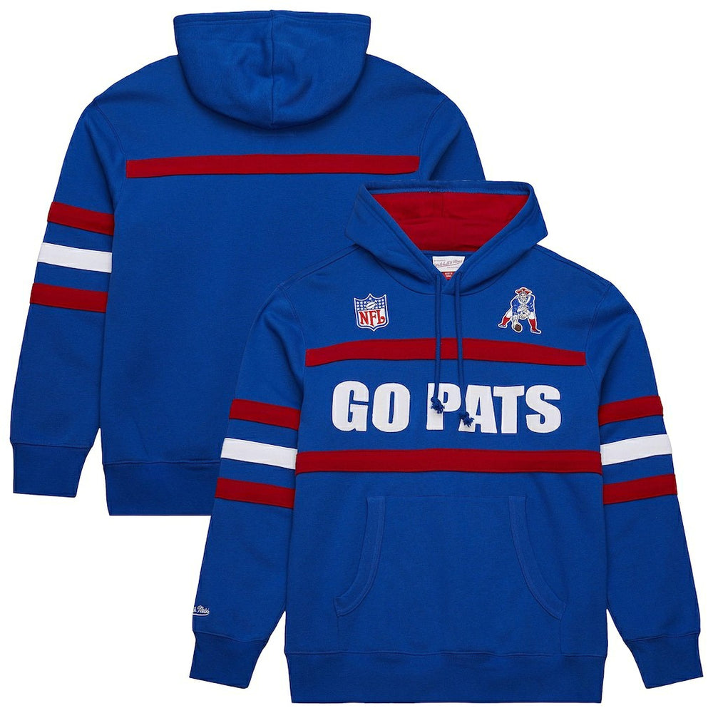 Vintage Logo Head Coach Fleece Pullover Hoodie - New England Patriots Hoodies