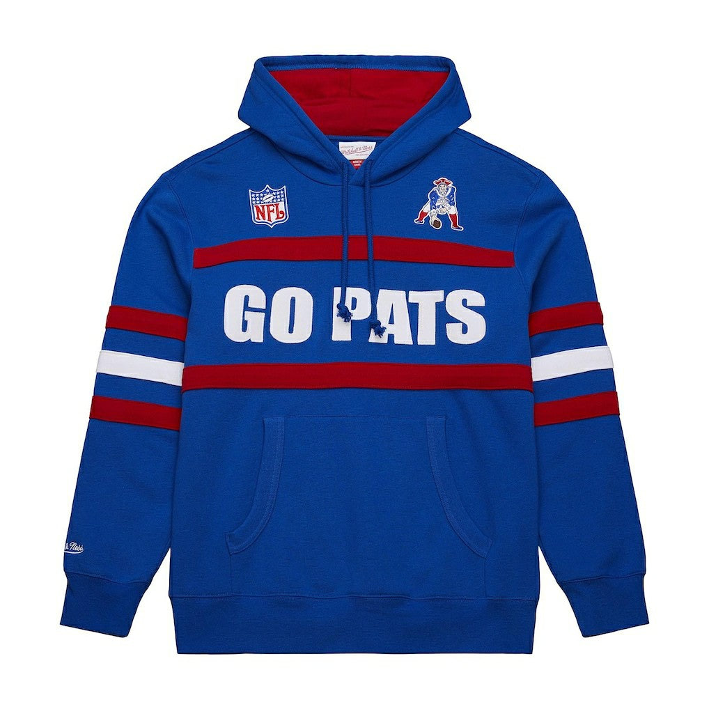 Vintage Logo Head Coach Fleece Pullover Hoodie - New England Patriots Hoodies