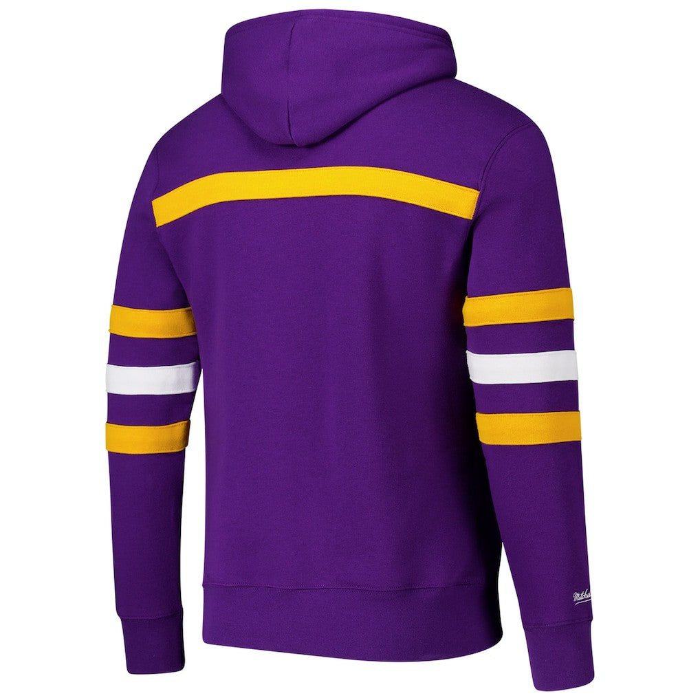 Vintage Logo Head Coach Fleece Pullover Hoodie - Minnesota Vikings Hoodies