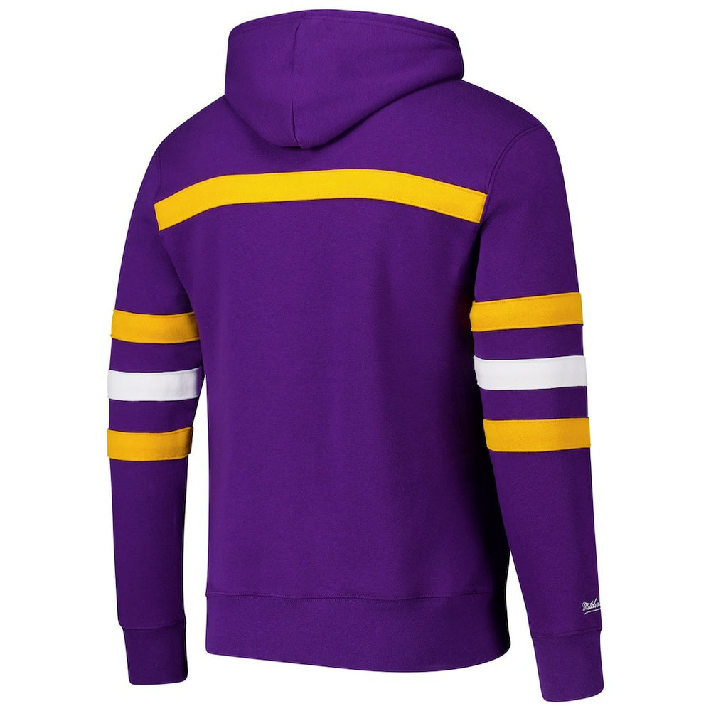 Vintage Logo Head Coach Fleece Pullover Hoodie - Minnesota Vikings Hoodies