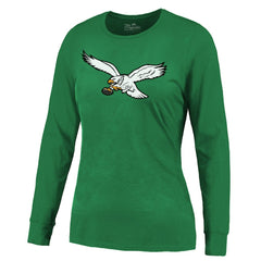 Saquon Barkley  Majestic Threads Women's Name & Number Long Sleeve T-Shirt - Philadelphia Eagles T-shirts