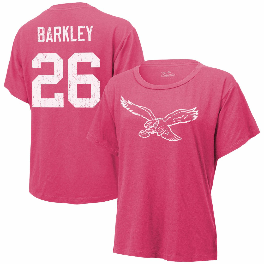 Saquon Barkley  Majestic Threads Women's Name & Number T-Shirt - Philadelphia Eagles T-shirts