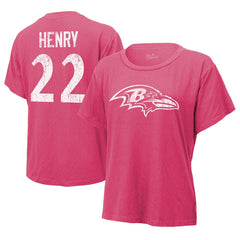 Derrick Henry  Majestic Threads Women's Name & Number T-Shirt - Baltimore Ravens T-shirts