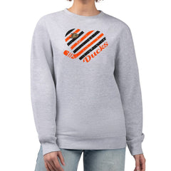 NHL Anaheim Ducks G-III 4Her by Carl Banks Women's Heart Graphic Pullover Sweatshirt