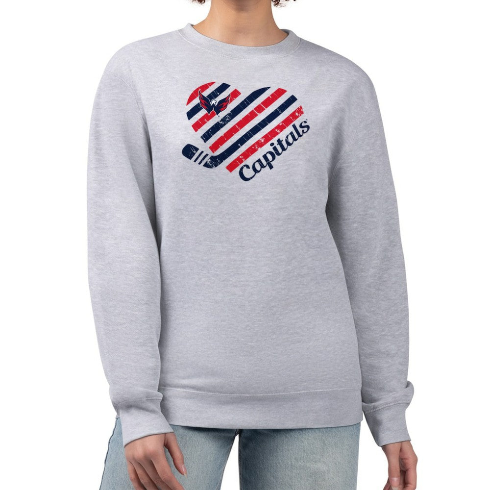 NHL Washington Capitals G-III 4Her by Carl Banks Women's Heart Graphic Pullover Sweatshirt