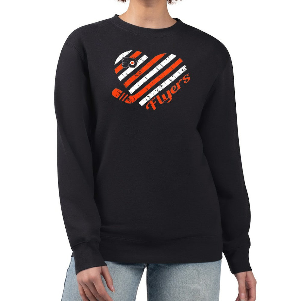 NHL Philadelphia Flyers G-III 4Her by Carl Banks Women's Heart Graphic Pullover Sweatshirt