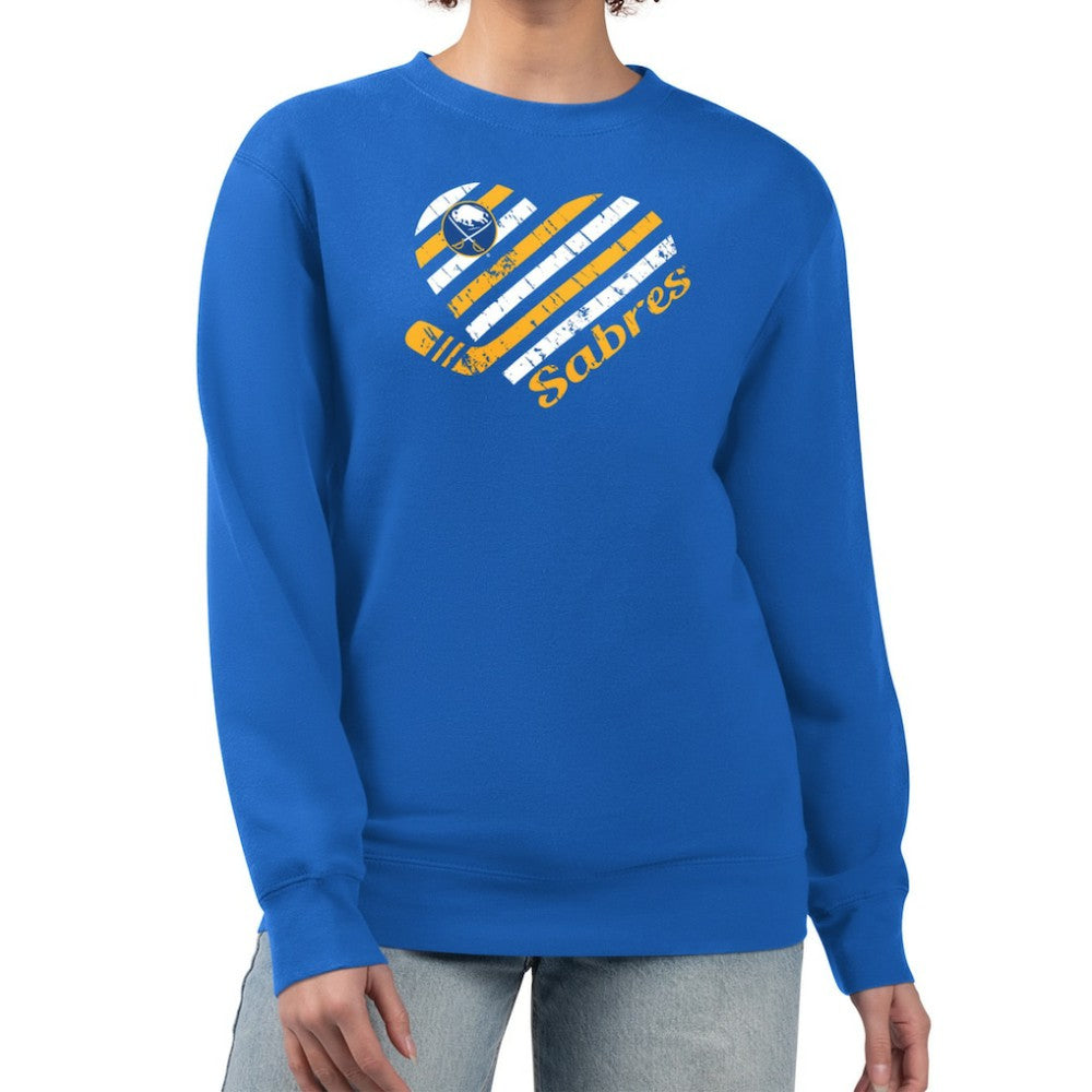 NHL Buffalo Sabres G-III 4Her by Carl Banks Women's Heart Graphic Pullover Sweatshirt