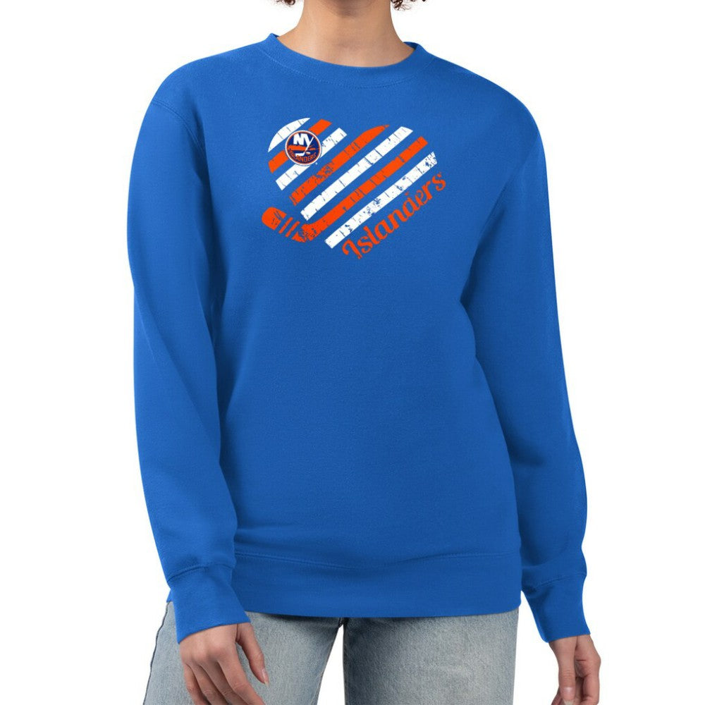 NHL New York Islanders G-III 4Her by Carl Banks Women's Heart Graphic Pullover Sweatshirt