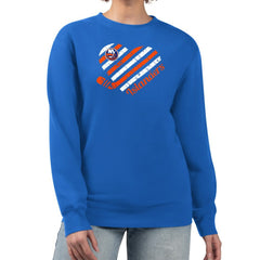 NHL New York Islanders G-III 4Her by Carl Banks Women's Heart Graphic Pullover Sweatshirt