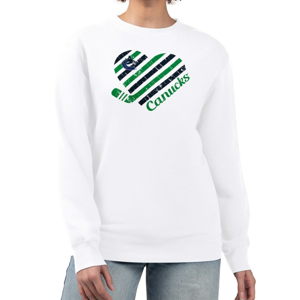 NHL Vancouver Canucks G-III 4Her by Carl Banks Women's Heart Graphic Pullover Sweatshirt