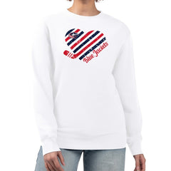 NHL Columbus Blue Jackets G-III 4Her by Carl Banks Women's Heart Graphic Pullover Sweatshirt