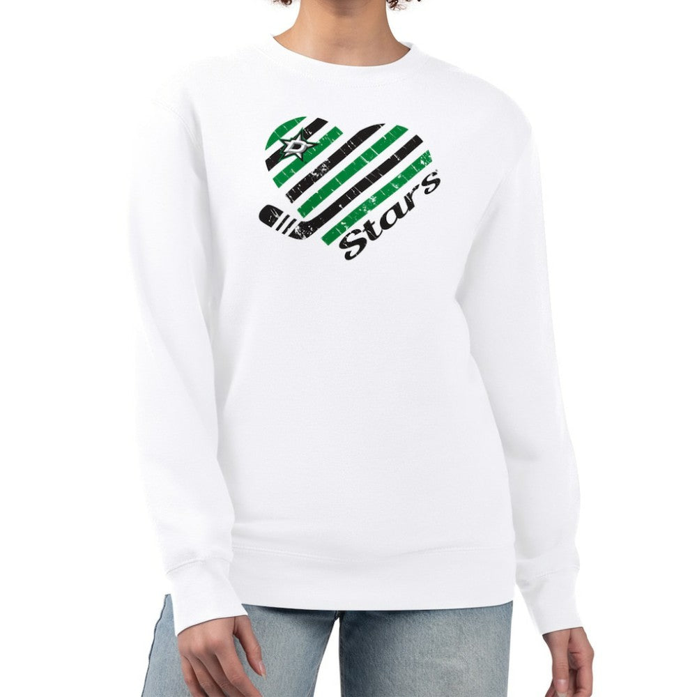NHL Dallas Stars G-III 4Her by Carl Banks Women's Heart Graphic Pullover Sweatshirt