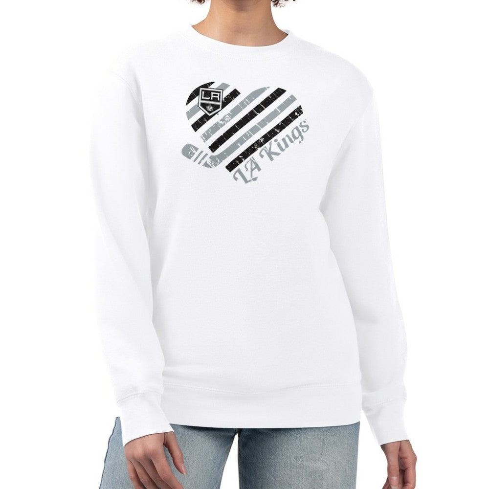 NHL Los Angeles Kings G-III 4Her by Carl Banks Women's Heart Graphic Pullover Sweatshirt