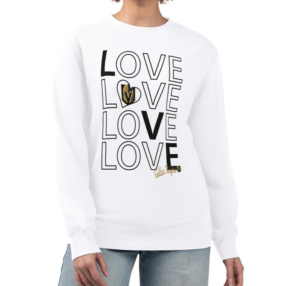 NHL Vegas Golden Knights G-III 4Her by Carl Banks Women's Lots Of Love Team Logo Graphic Pullover Sweatshirt
