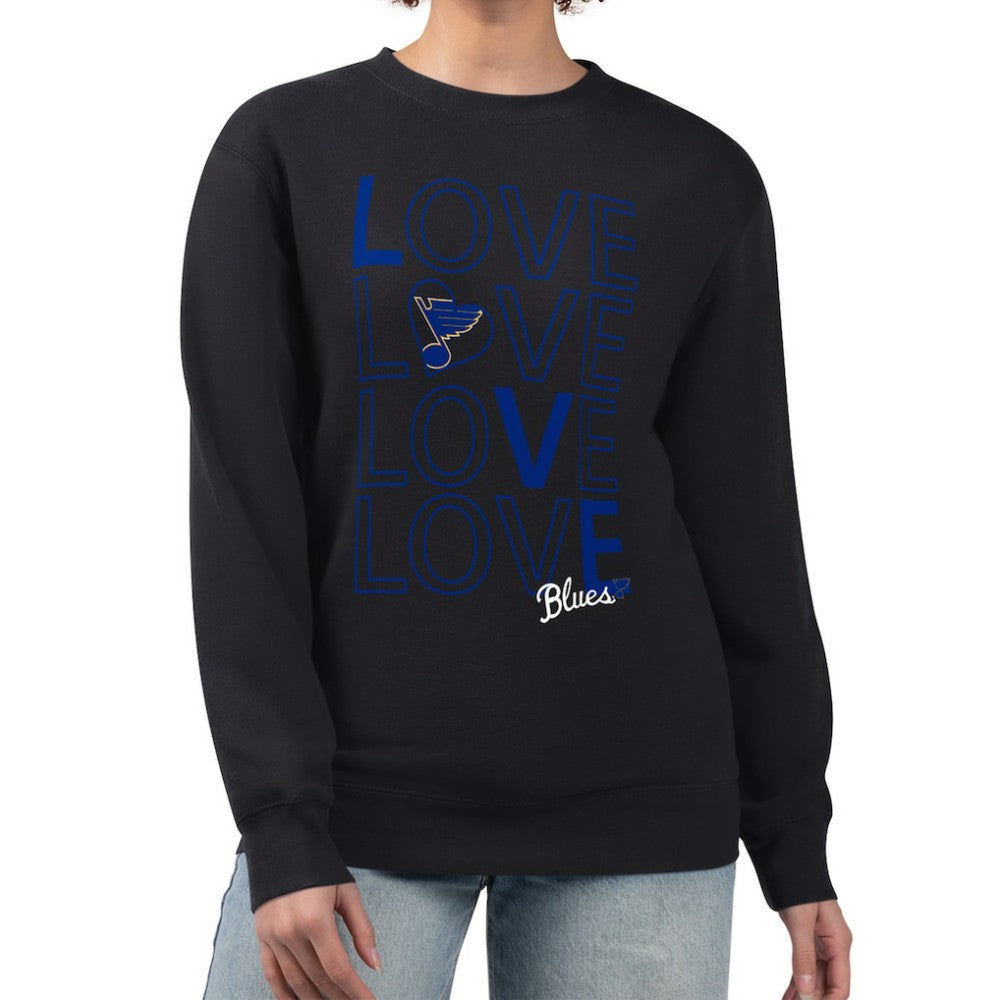 NHL St. Louis Blues G-III 4Her by Carl Banks Women's Lots Of Love Team Logo Graphic Pullover Sweatshirt