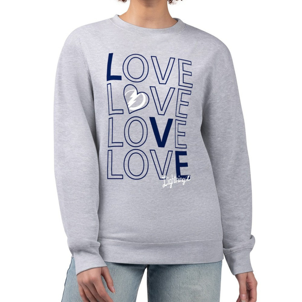 NHL Tampa Bay Lightning G-III 4Her by Carl Banks Women's Lots Of Love Team Logo Graphic Pullover Sweatshirt