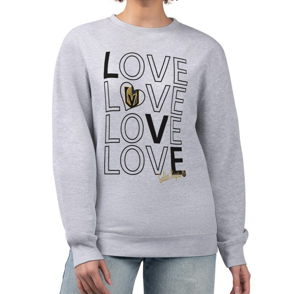 NHL Vegas Golden Knights G-III 4Her by Carl Banks Women's Lots Of Love Team Logo Graphic Pullover Sweatshirt