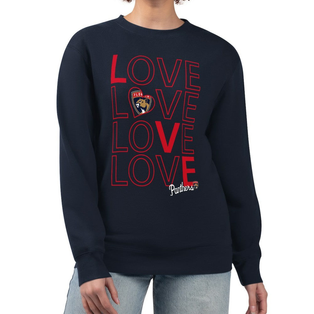 NHL Florida Panthers G-III 4Her by Carl Banks Women's Lots Of Love Team Logo Graphic Pullover Sweatshirt
