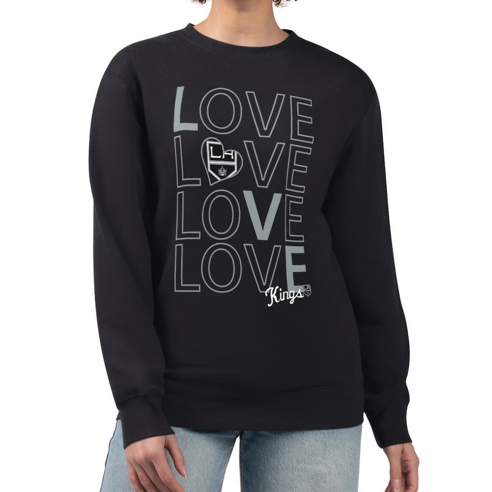 NHL Los Angeles Kings G-III 4Her by Carl Banks Women's Lots Of Love Team Logo Graphic Pullover Sweatshirt