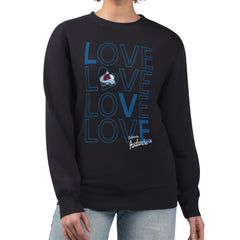 NHL Colorado Avalanche G-III 4Her by Carl Banks Women's Lots Of Love Team Logo Graphic Pullover Sweatshirt