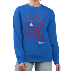 NHL New York Rangers G-III 4Her by Carl Banks Women's Lots Of Love Team Logo Graphic Pullover Sweatshirt