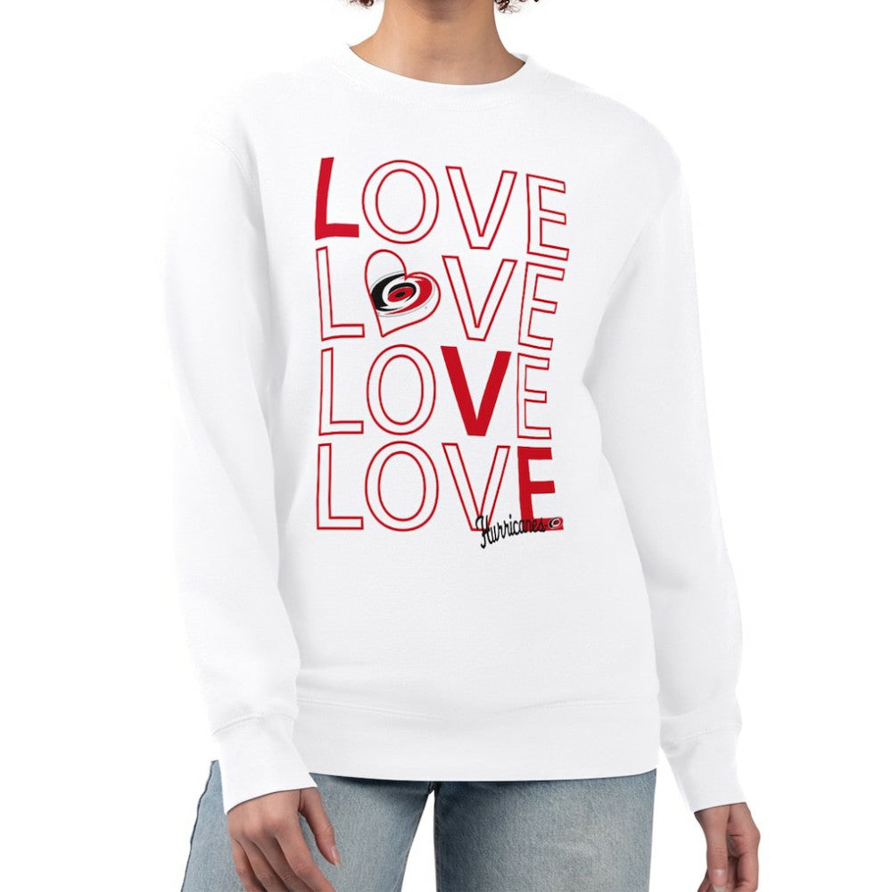 NHL Carolina Hurricanes G-III 4Her by Carl Banks Women's Lots Of Love Team Logo Graphic Pullover Sweatshirt