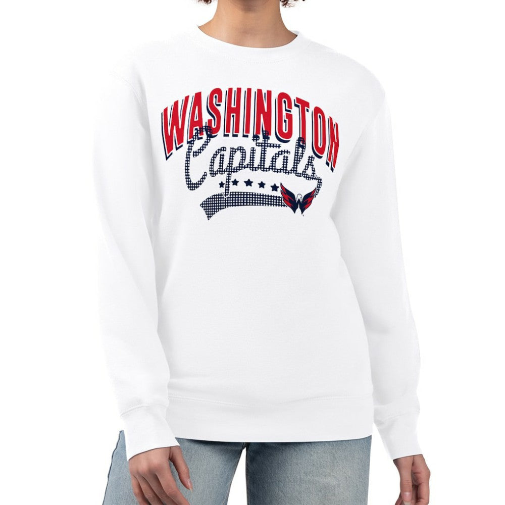 NHL Washington Capitals G-III 4Her by Carl Banks Women's Filigree Team Graphic Fleece Pullover Sweatshirt