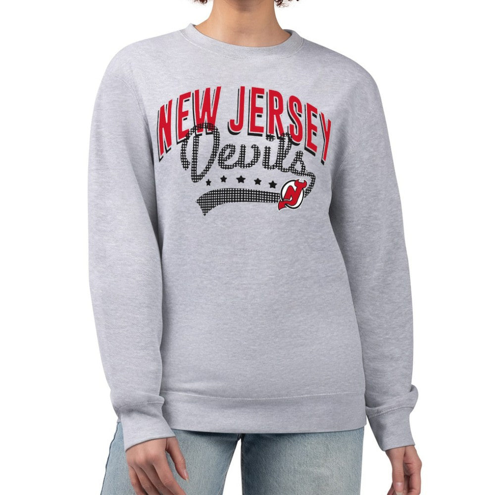 NHL New Jersey Devils G-III 4Her by Carl Banks Women's Filigree Team Graphic Fleece Pullover Sweatshirt