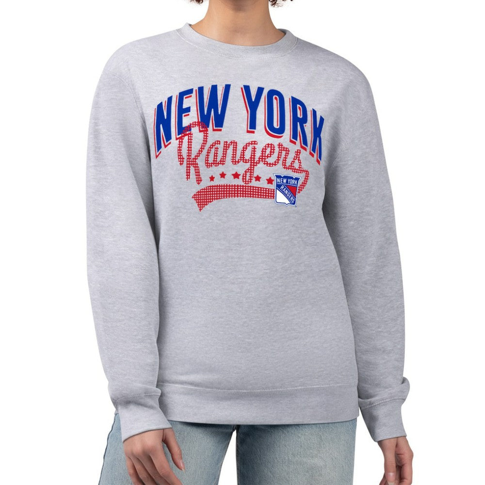 NHL New York Rangers G-III 4Her by Carl Banks Women's Filigree Team Graphic Fleece Pullover Sweatshirt