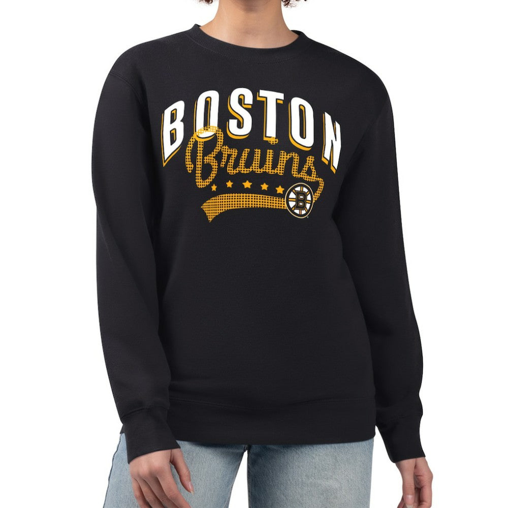 NHL Boston Bruins G-III 4Her by Carl Banks Women's Filigree Team Graphic Fleece Pullover Sweatshirt