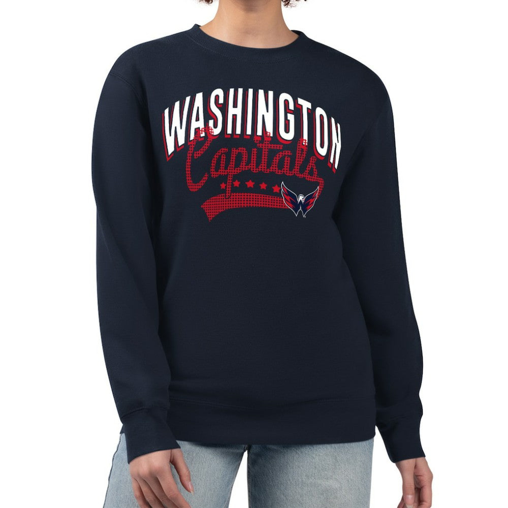 NHL Washington Capitals G-III 4Her by Carl Banks Women's Filigree Team Graphic Fleece Pullover Sweatshirt