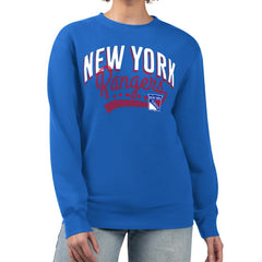 NHL New York Rangers G-III 4Her by Carl Banks Women's Filigree Team Graphic Fleece Pullover Sweatshirt