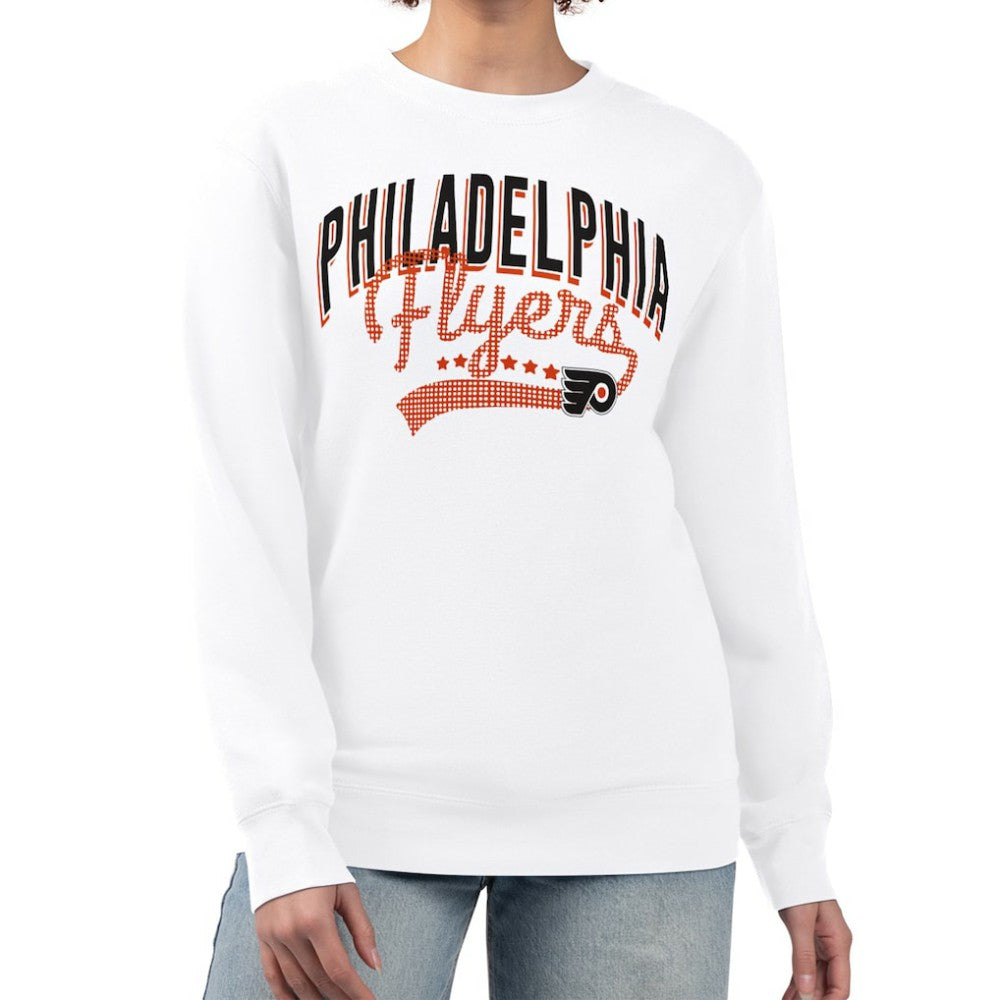 NHL Philadelphia Flyers G-III 4Her by Carl Banks Women's Filigree Team Graphic Fleece Pullover Sweatshirt