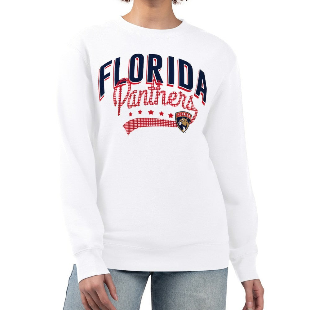 NHL Florida Panthers G-III 4Her by Carl Banks Women's Filigree Team Graphic Fleece Pullover Sweatshirt