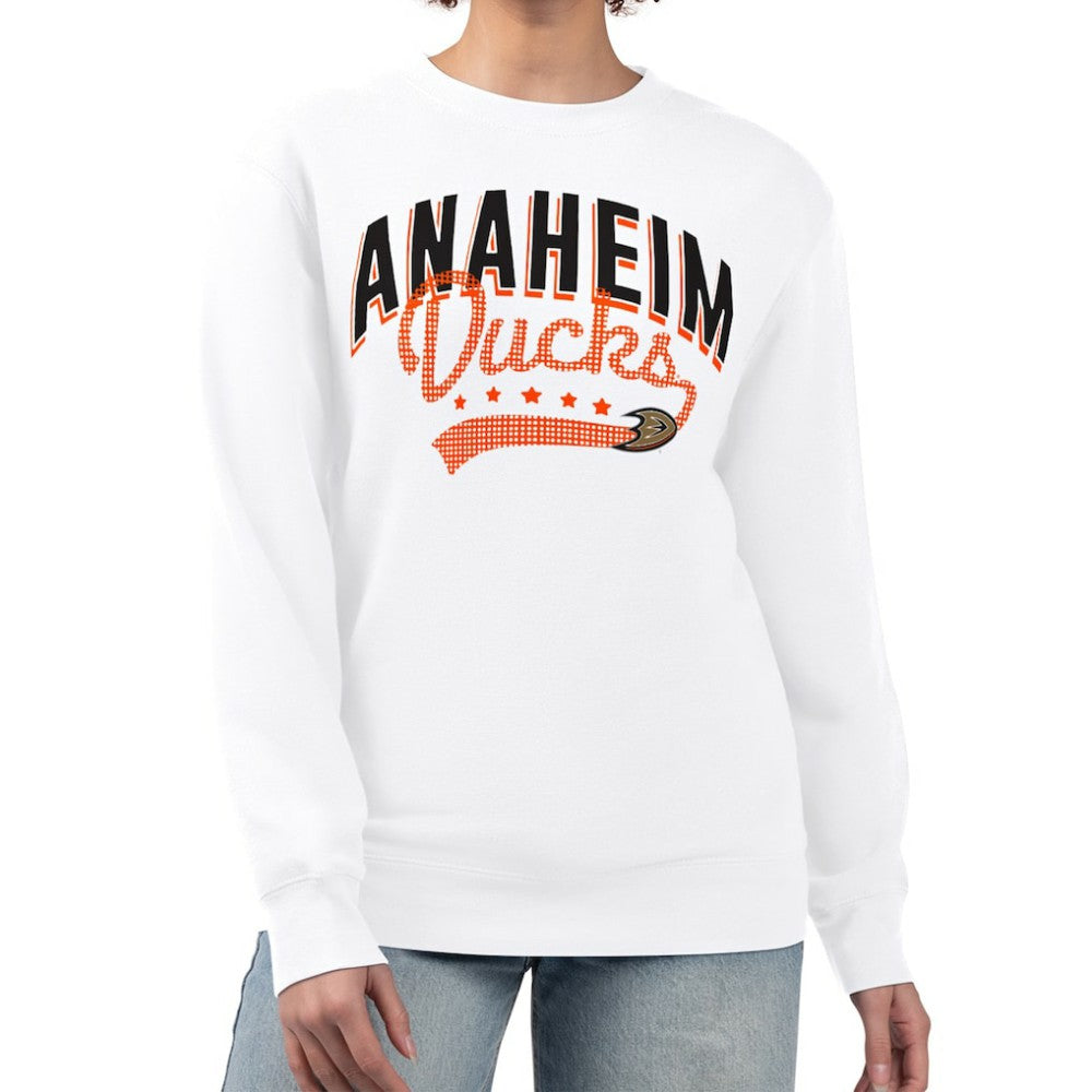 NHL Anaheim Ducks G-III 4Her by Carl Banks Women's Filigree Team Graphic Fleece Pullover Sweatshirt