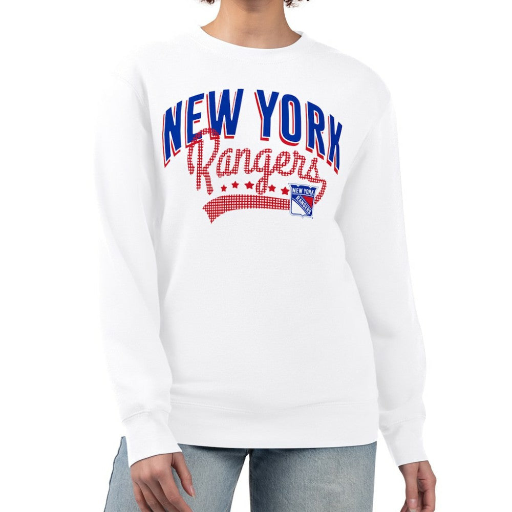 NHL New York Rangers G-III 4Her by Carl Banks Women's Filigree Team Graphic Fleece Pullover Sweatshirt