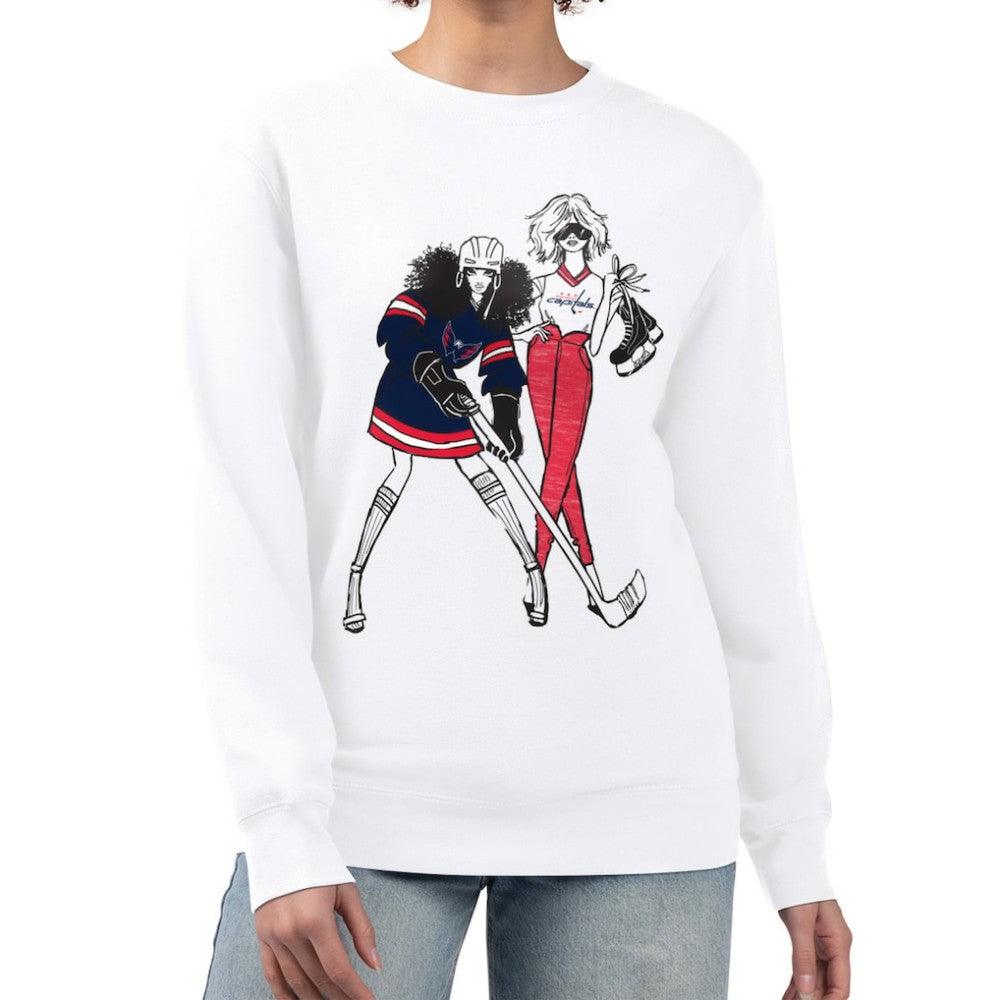 NHL Washington Capitals G-III 4Her by Carl Banks Women's Hockey Girls Team Graphic Fleece Pullover Sweatshirt