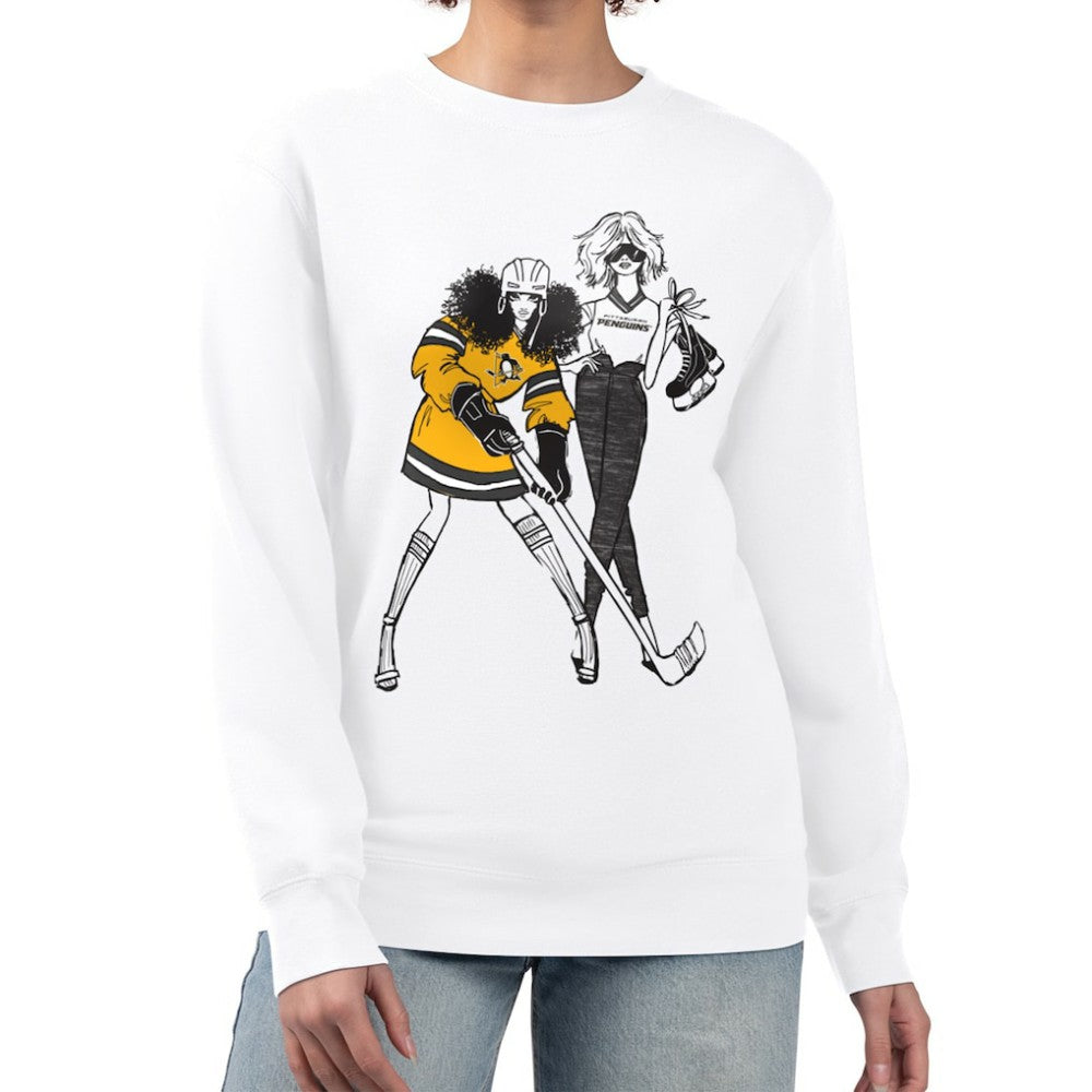 NHL Pittsburgh Penguins G-III 4Her by Carl Banks Women's Hockey Girls Team Graphic Fleece Pullover Sweatshirt
