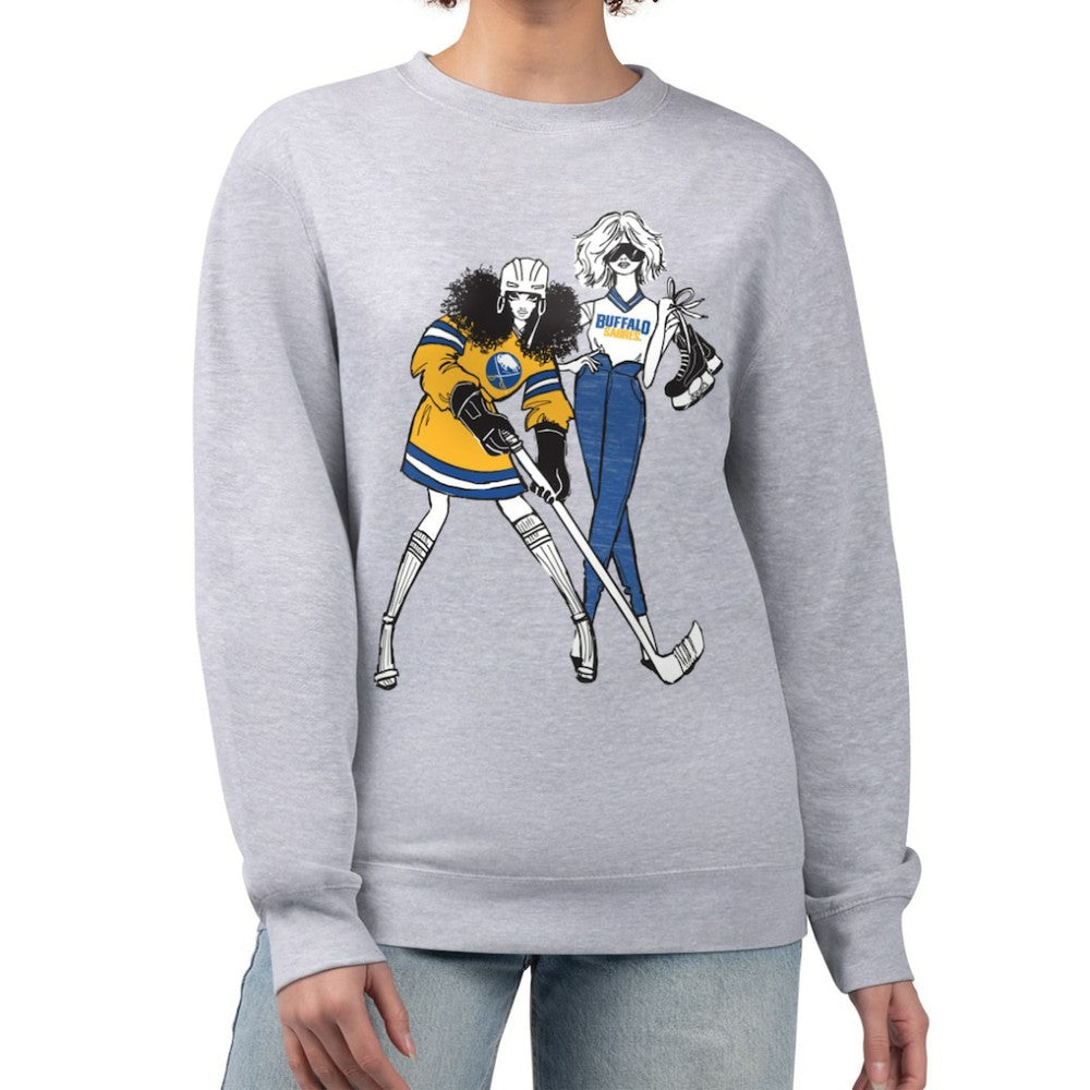 NHL Buffalo Sabres G-III 4Her by Carl Banks Women's Hockey Girls Team Graphic Fleece Pullover Sweatshirt