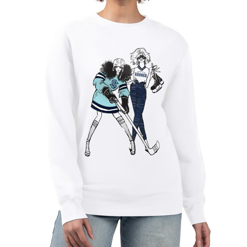 NHL Seattle Kraken G-III 4Her by Carl Banks Women's Hockey Girls Team Graphic Fleece Pullover Sweatshirt