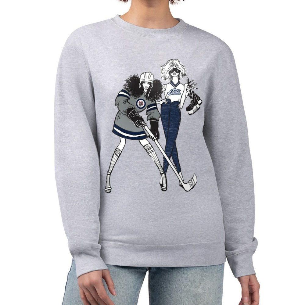 NHL Winnipeg Jets G-III 4Her by Carl Banks Women's Hockey Girls Team Graphic Fleece Pullover Sweatshirt