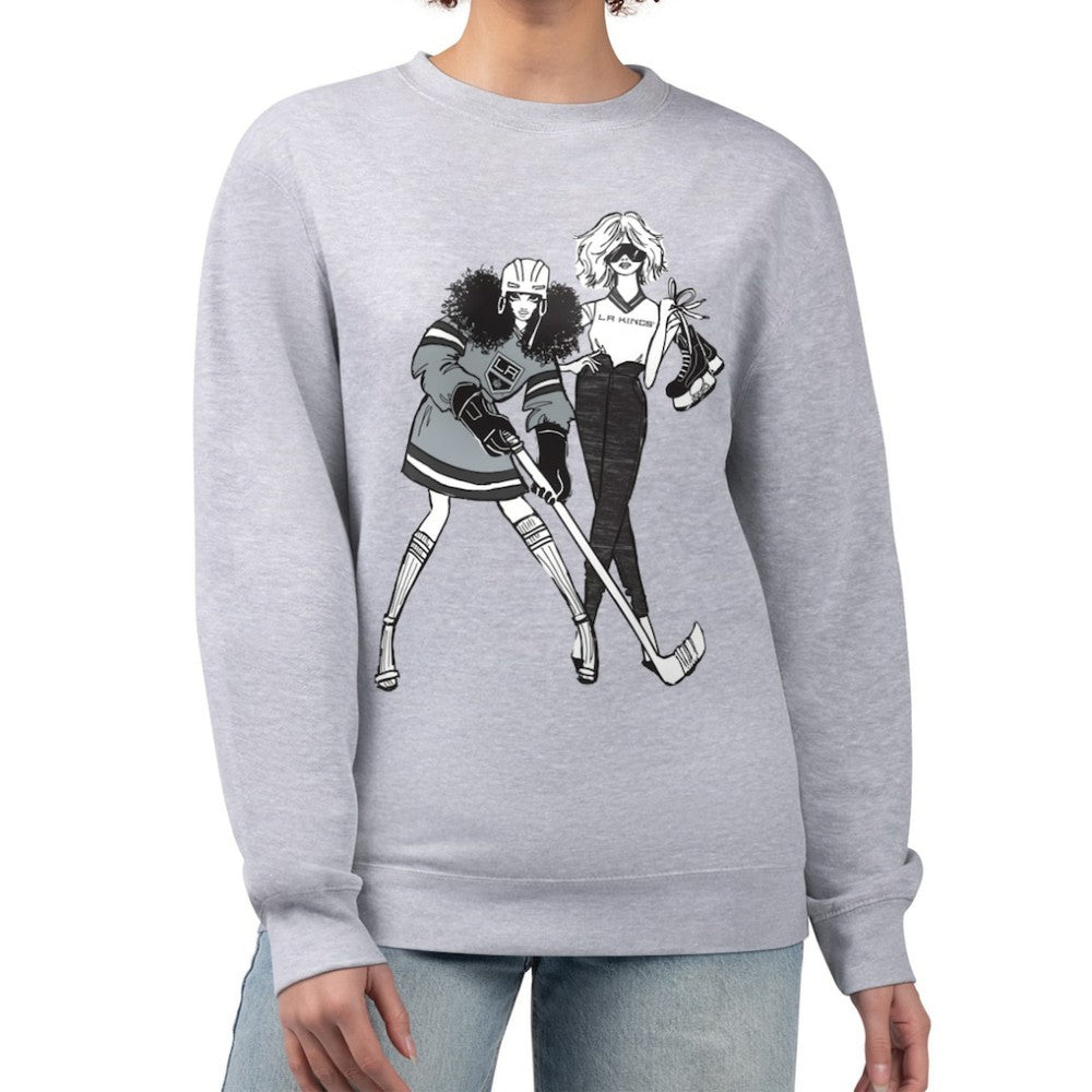 NHL Los Angeles Kings G-III 4Her by Carl Banks Women's Hockey Girls Team Graphic Fleece Pullover Sweatshirt