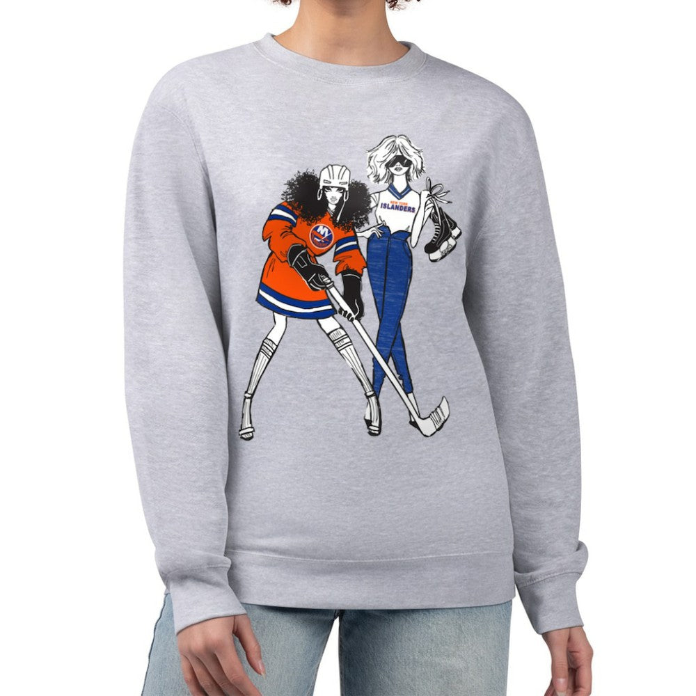 NHL New York Islanders G-III 4Her by Carl Banks Women's Hockey Girls Team Graphic Fleece Pullover Sweatshirt